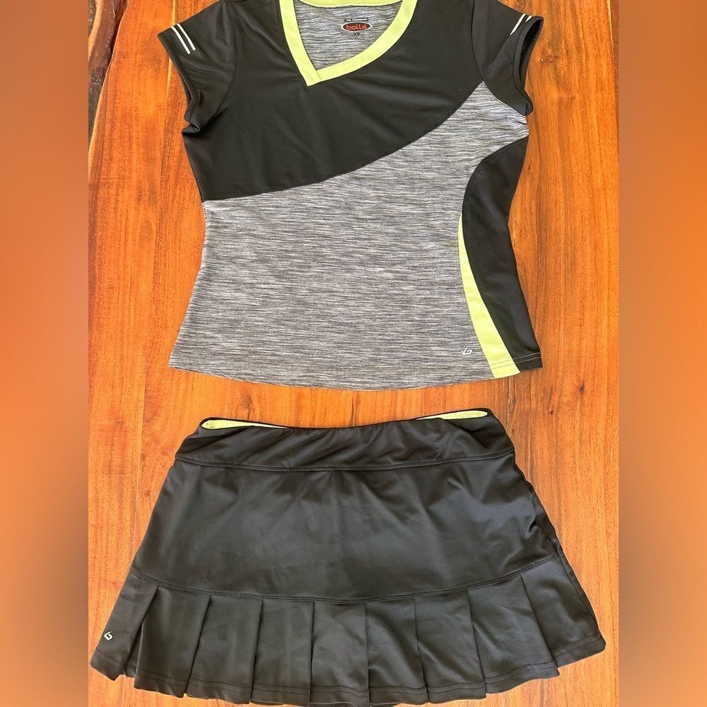 Bolle Tennis-Pickleball-Golf Top and matching skort both sz L EUC - Picture 4 of 12